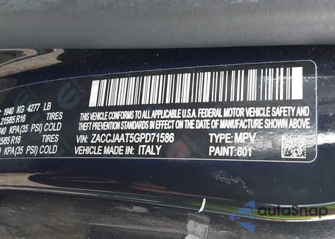 2016 Jeep Renegade Sport z USA, uszkodzony, nr VIN ZACCJAAT5GPD71586